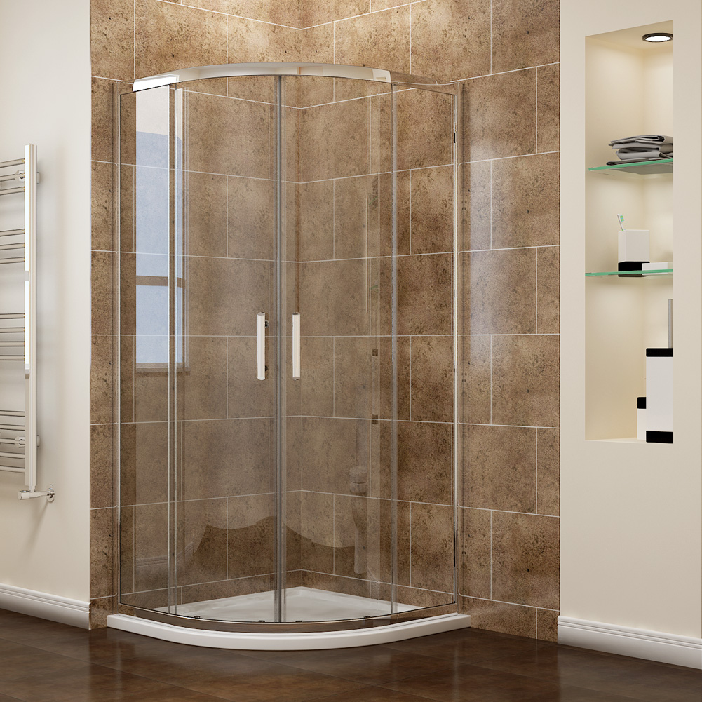 Offset Quadrant Shower Enclosure and Tray Corner Entry Shower Cubicle