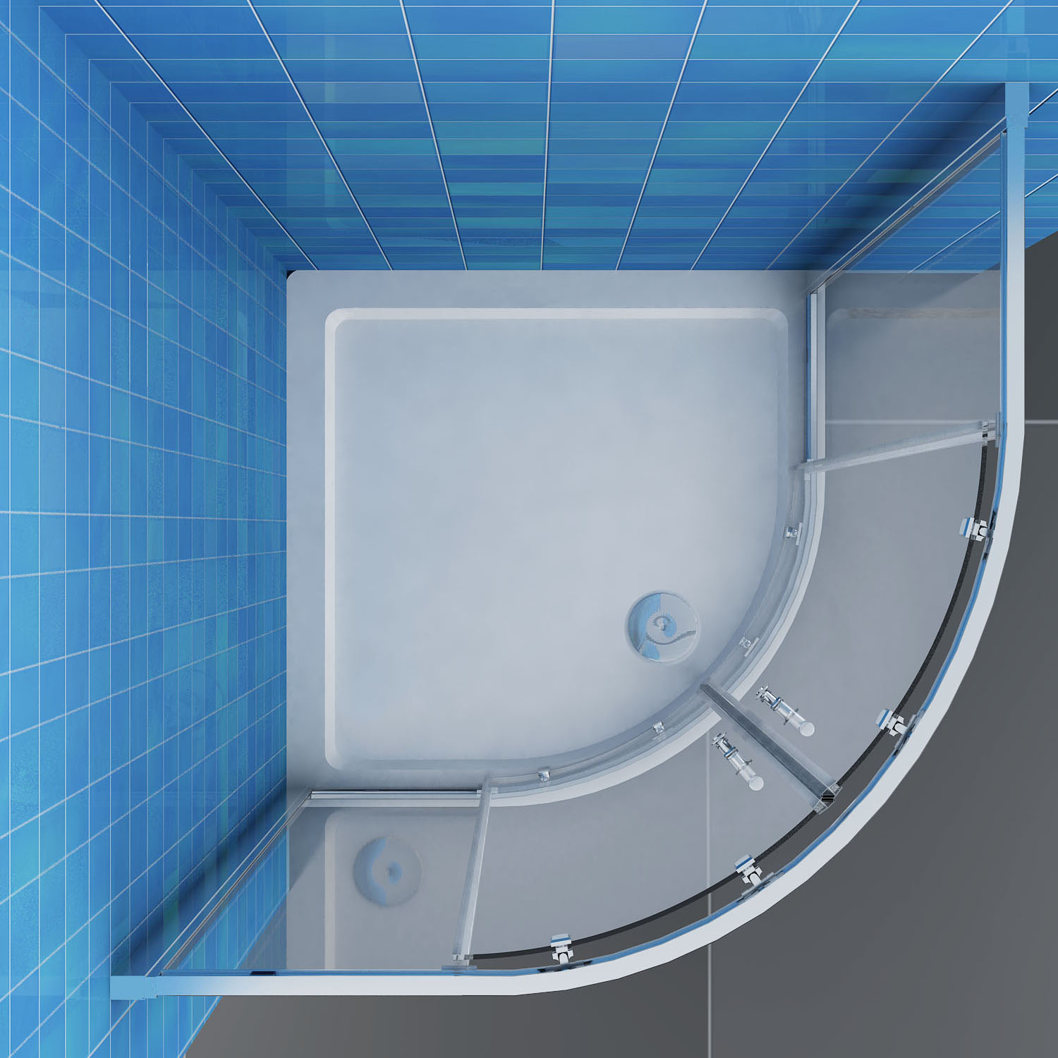 Quadrant Cubicle Walk In Shower Enclosure 6mm Safety Glass Shower Tray Riser Kit eBay