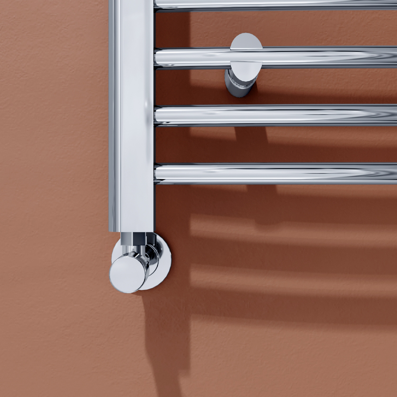 Bathroom Curved Towel Rail Radiator Chrome Polished Ladder Warmer ...