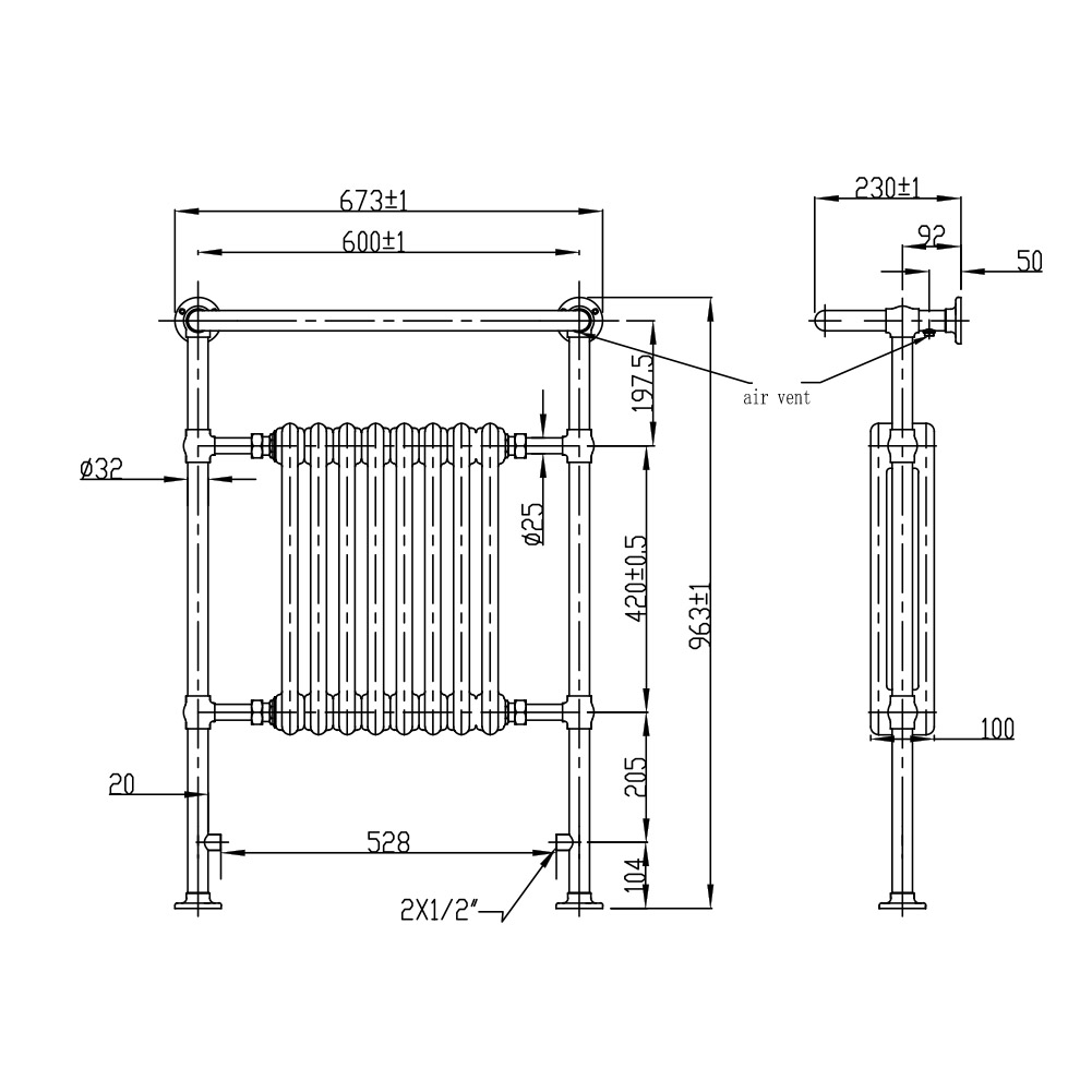 New Single or Double Panel 3 Colors Horizontal Vertical Radiator