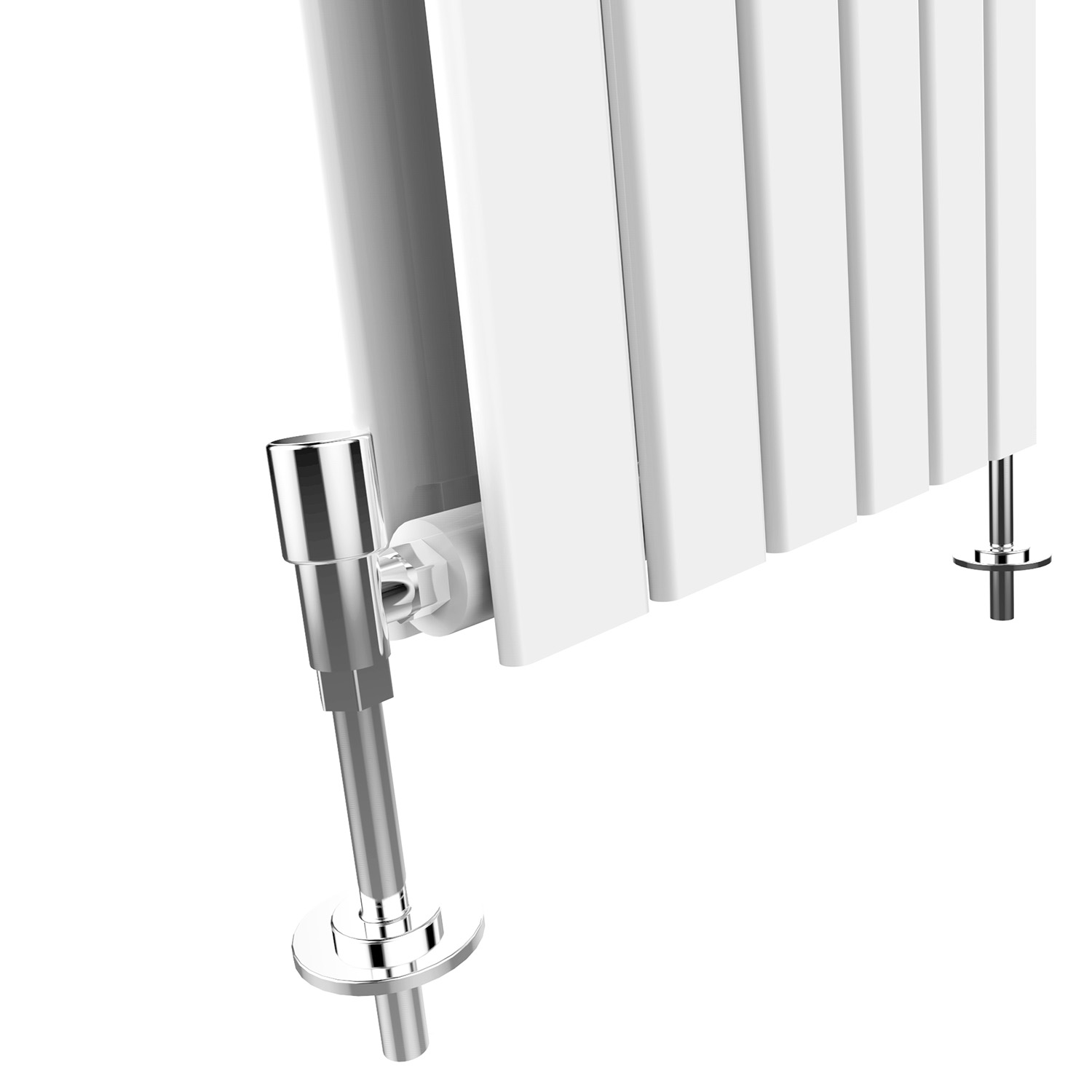 WHITE VERTICAL DESIGNER RADIATOR 1800 x 300 MM DOUBLE FLAT PANEL RADS