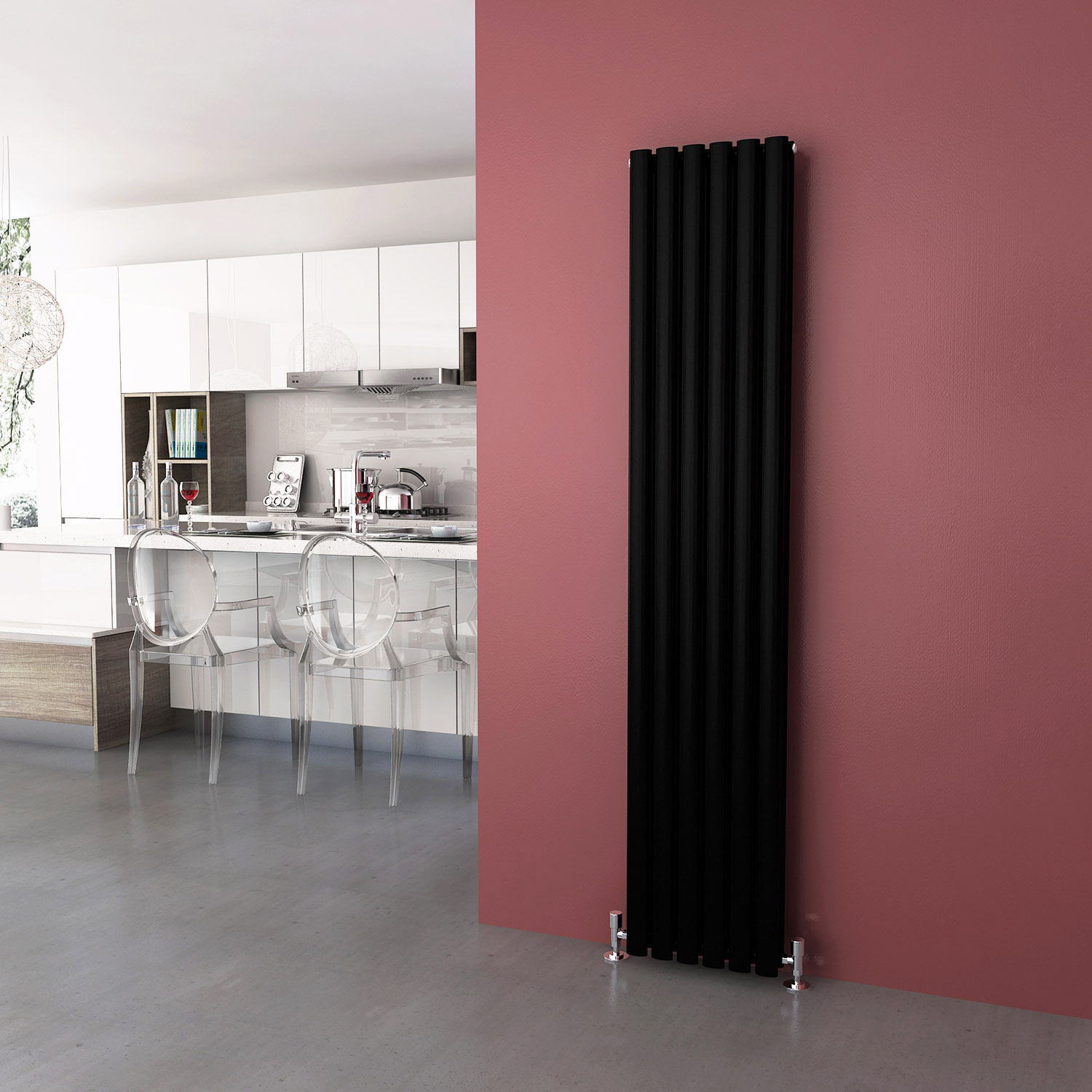 White Anthracite Chrome Black Vertical Designer Radiator Tall Upright