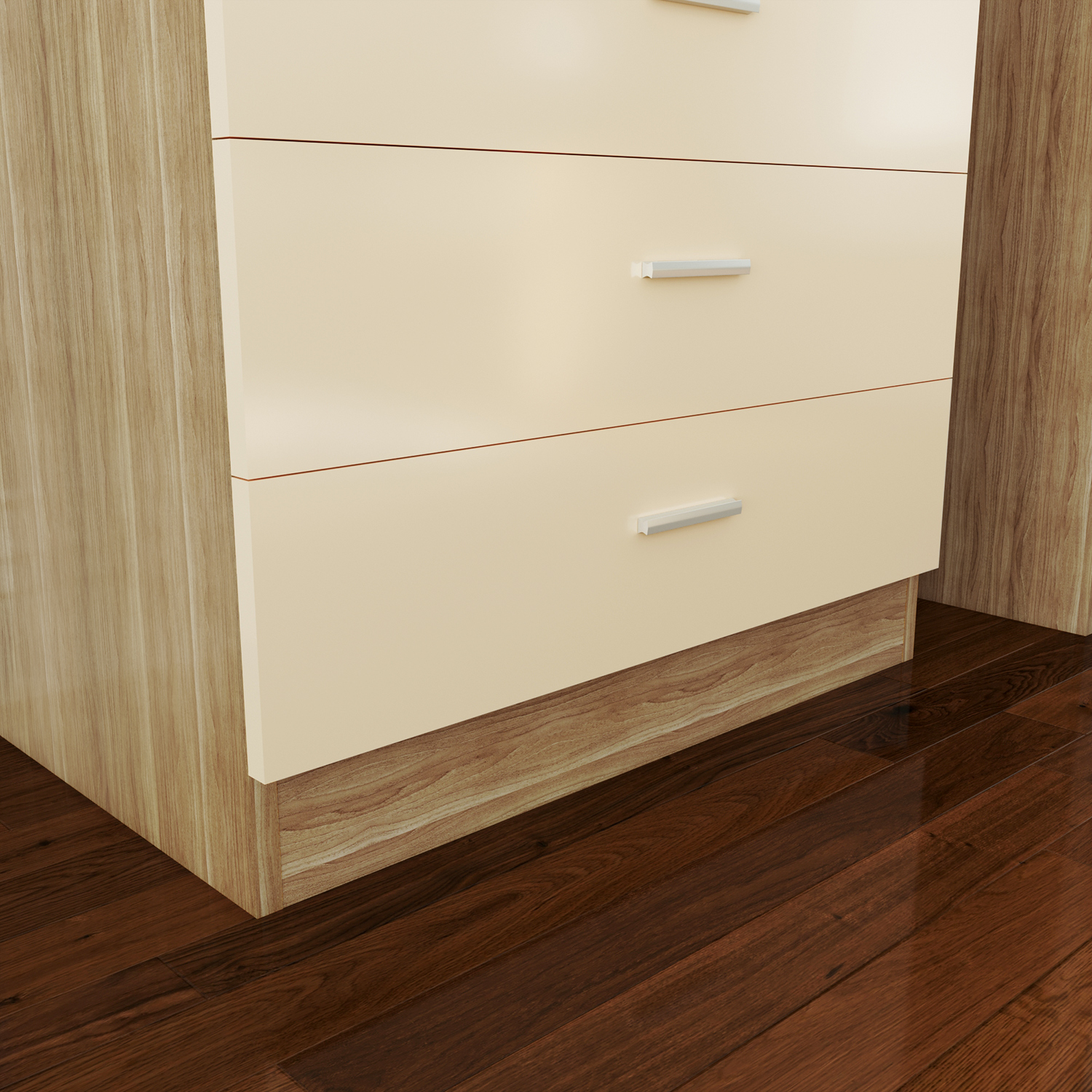 HIGH GLOSS OAK & CREAM