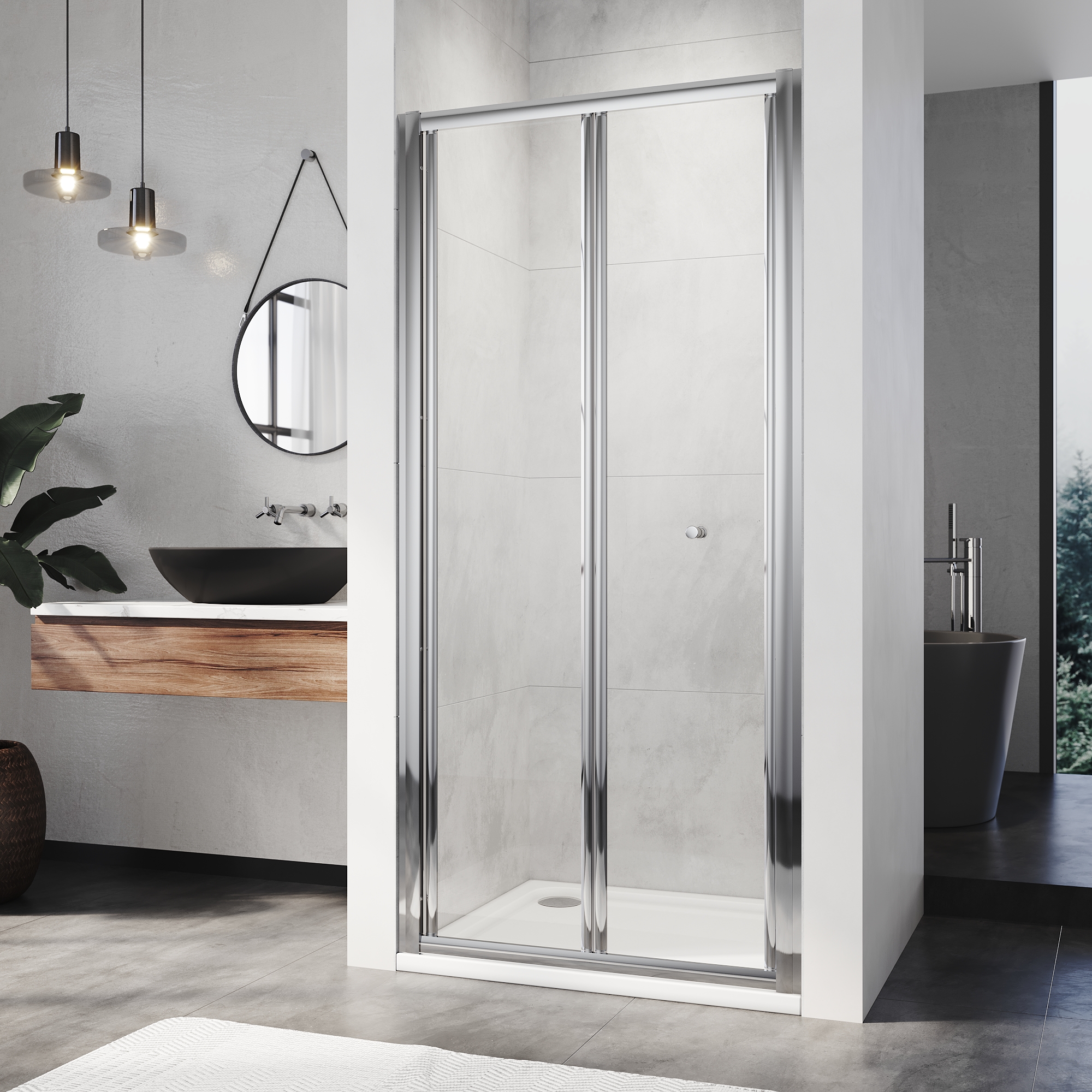 Bi Fold Shower Door Features：