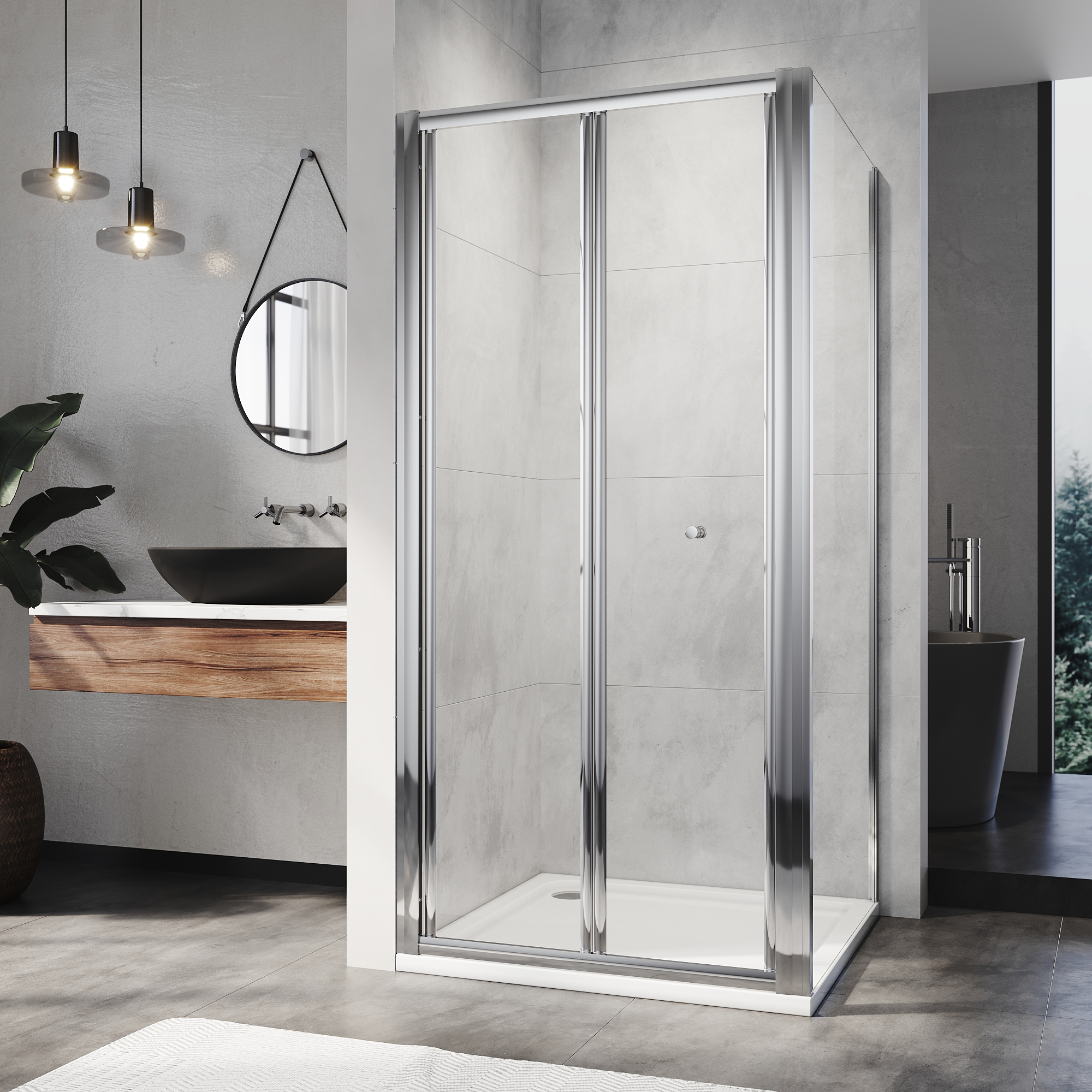 Bi Fold Shower Door Features：