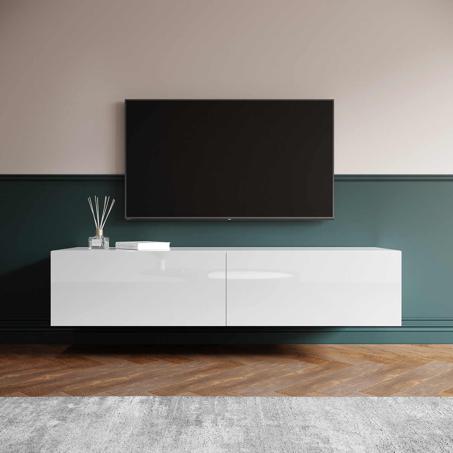 TV Unit Cabinet Floating